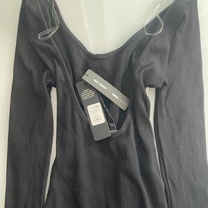 Fashion Nova Jodie Joe Black Long Sleeve Ribbed Top